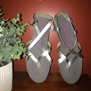 Girl’s silver sandals